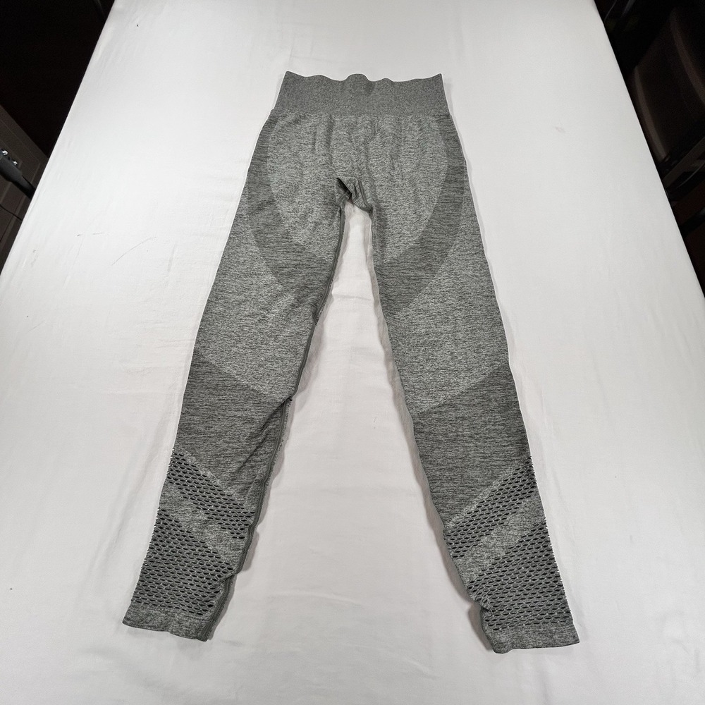 PINK Victoria's Secret Seamless Leggings M Heather Gray Athletic Mesh Shaping